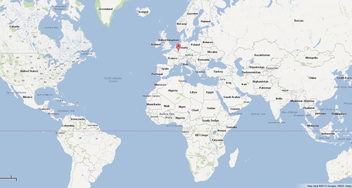 Luxemburg Standort auf Weltkarte