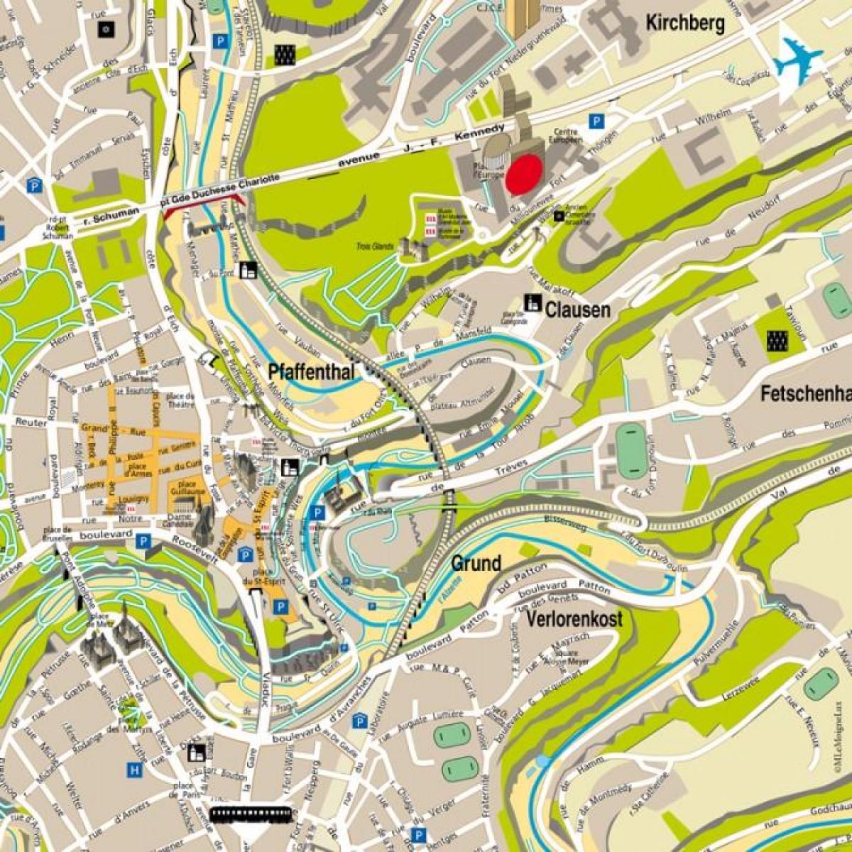 Karte von Luxemburg-Straße