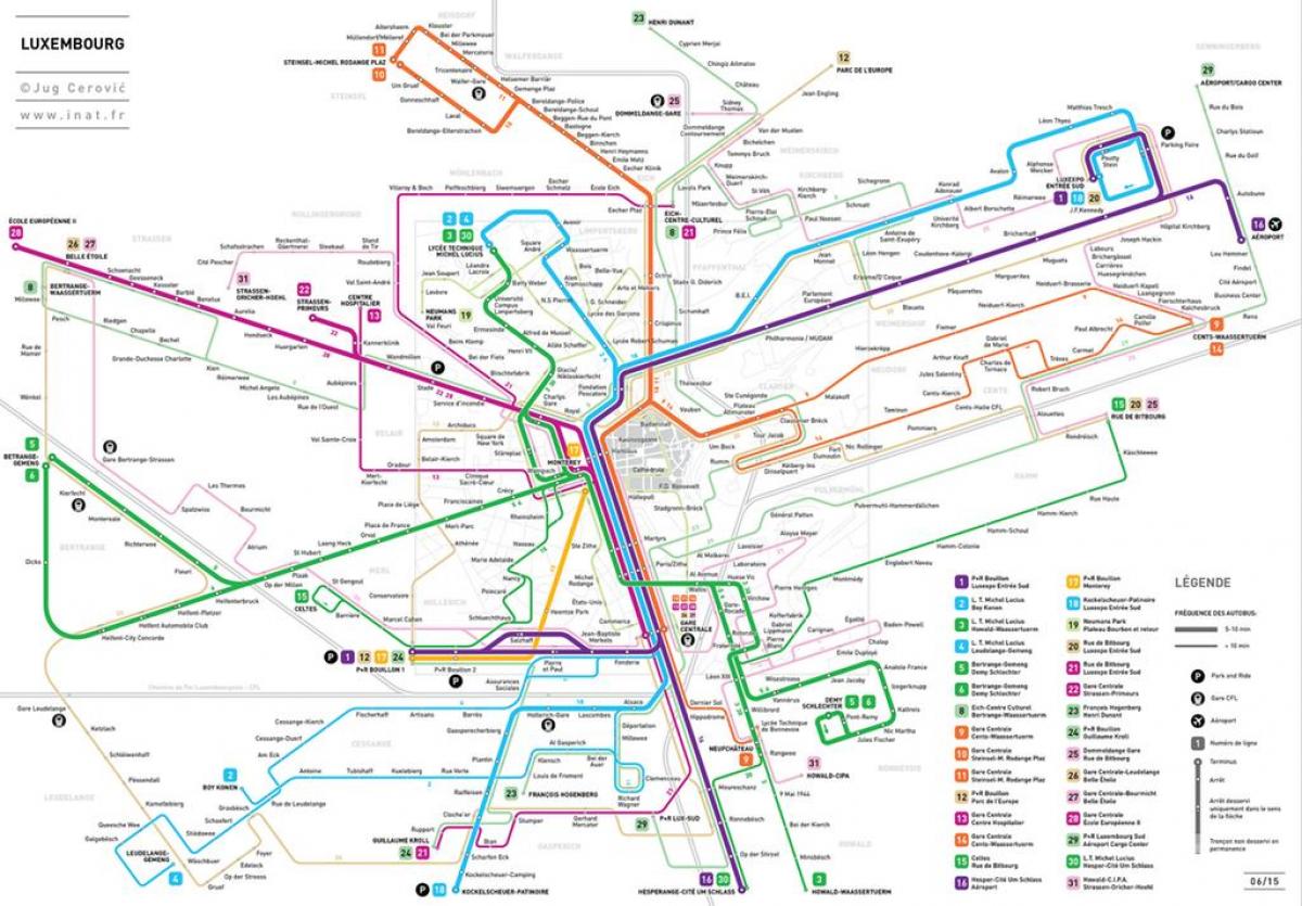 Karte von Luxembourg metro
