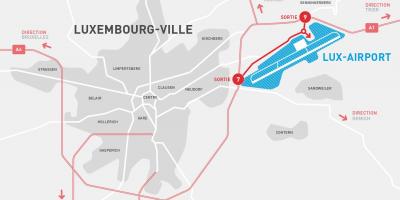 Karte von Flughafen Luxemburg