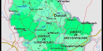 Luxemburg auf der Karte