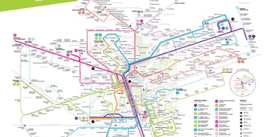 Karte von Luxemburg den öffentlichen transport